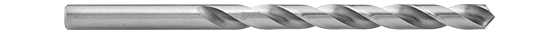 Drill bit showing tip angle and flutes